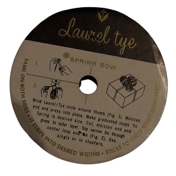 VTG Holiday Ribbon Twinkle Tye Laurel Lustre American Greetings Christmas READ - Picture 8 of 14